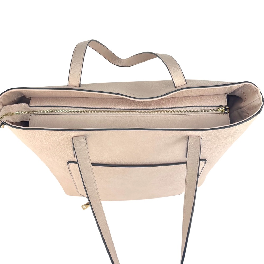 Poppy & Peonies Tote Commuter Backpack Set Blush Pink Gold Vegan Leather - Picture 9 of 16